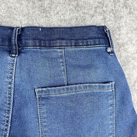 Gloria Vanderbilt X Christian Siriano Jean Shorts 26/2 Severn Patchwork Pleated - Picture 4 of 12